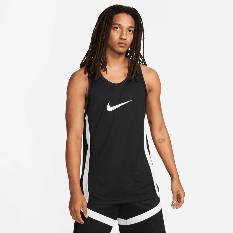 Nike Icon Men's Dri-FIT Basketball Jersey 'Black/White'