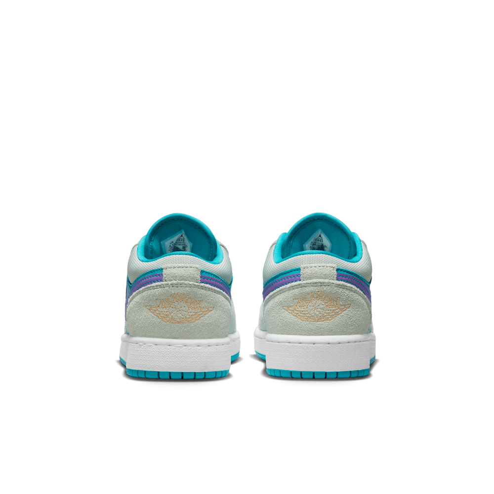 Air Jordan 1 Low SE Big Kids' Shoes (GS) 'Pistachio Frost/Gold/Aqua'
