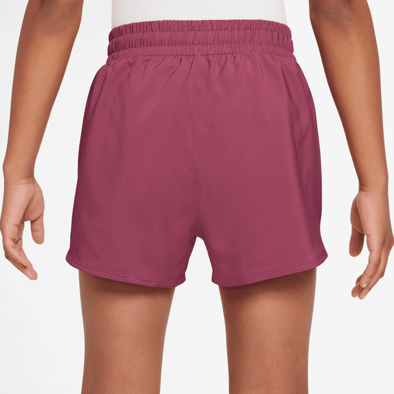 Nike One Big Kids' (Girls') Dri-FIT High-Waisted Woven Training Shorts 'Sweet Beet/White'