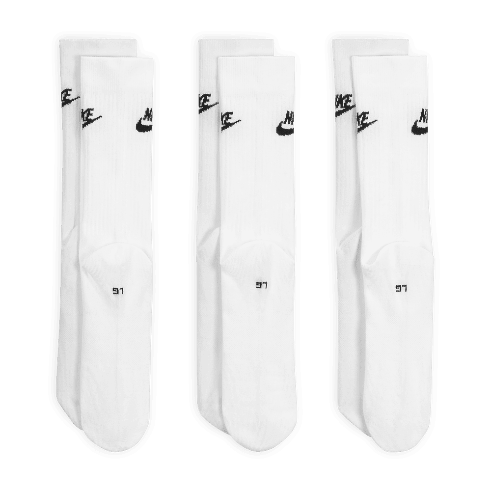 Nike Sportswear Everyday Essential Crew Socks (3 Pairs) 'White/Black'