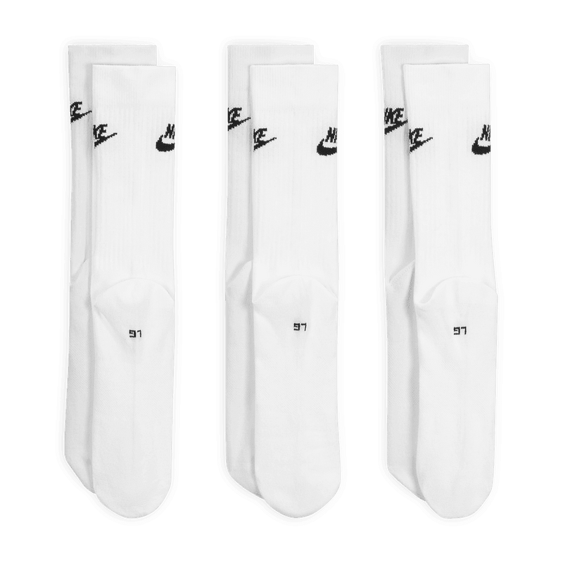 Nike Sportswear Everyday Essential Crew Socks (3 Pairs) 'White/Black'