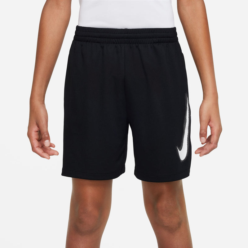 Nike Multi Big Kids' (Boys') Dri-FIT Graphic Training Shorts 'Black/White'