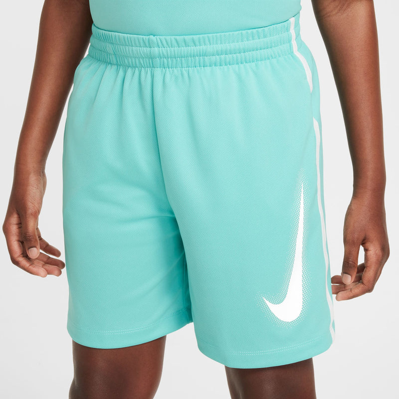 Nike Multi Big Kids' (Boys') Dri-FIT Graphic Training Shorts 'Green Frost/White'