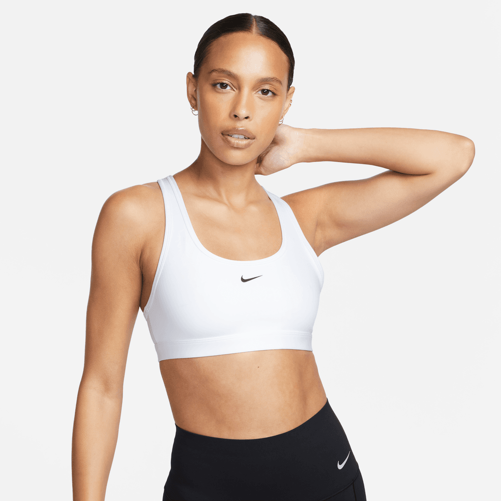 Nike Swoosh Light Support Non-Padded Sports Bra 'White/Black' - DX6817-100