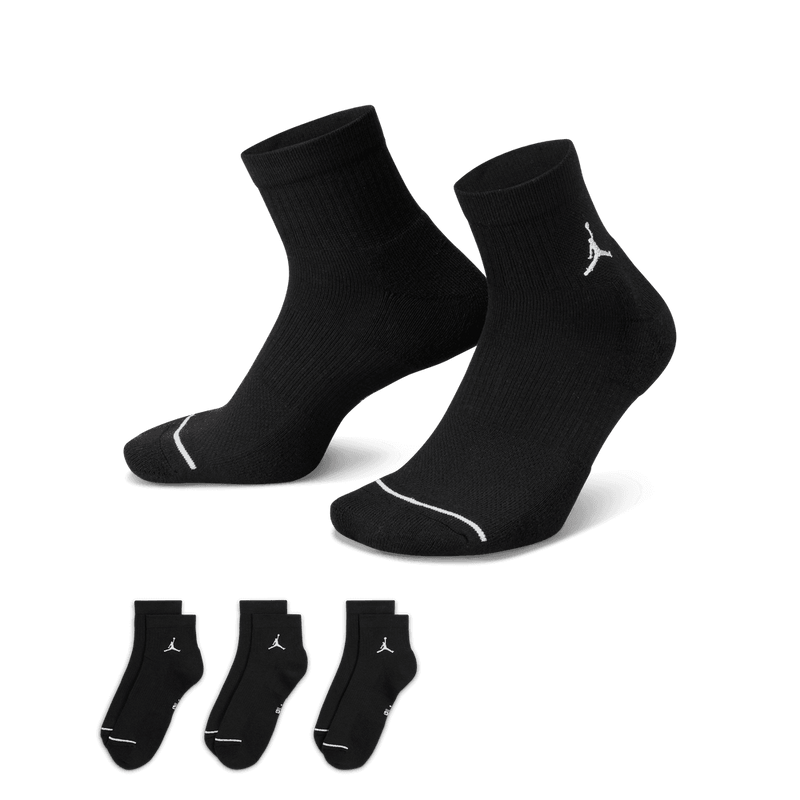 Jordan Everyday Ankle Socks (3 Pairs) 'Black/White'