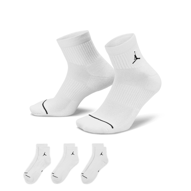 Jordan Everyday Ankle Socks (3 Pairs) 'White/Black'