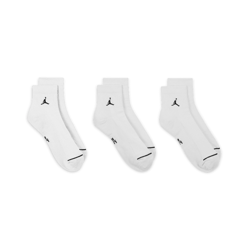 Jordan Everyday Ankle Socks (3 Pairs) 'White/Black'