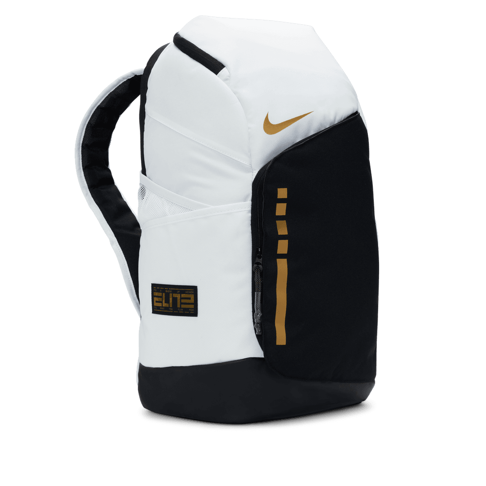 black nike hoops elite backpack Nike Hoops Elite Backpack (32L) 'White/Black/Gold' – Bouncewear