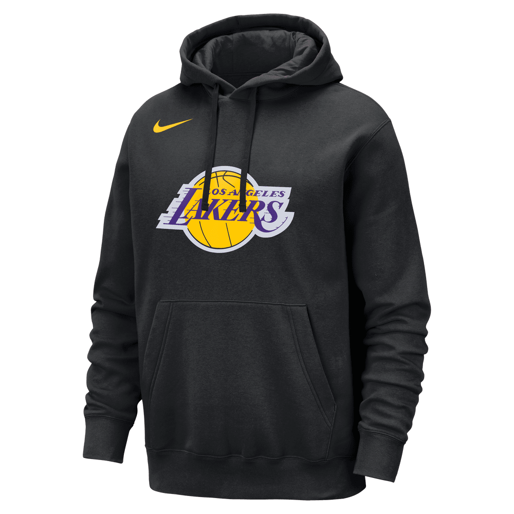 NIKE NBA LEBRON JAMES LOS ANGELES LAKERS ESSENTIAL FLEECE PULLOVER HOODIE  'YELLOW