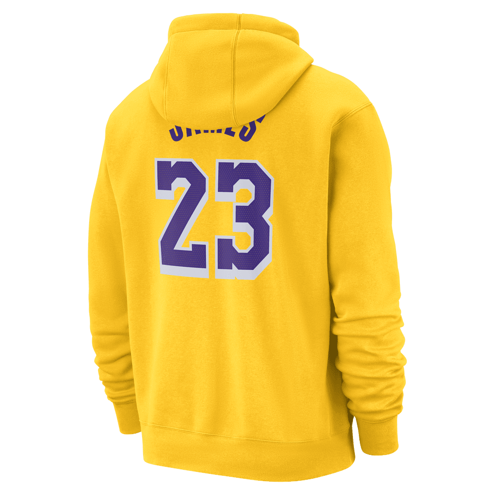 LeBron James Los Angeles Lakers Club Men's Nike NBA Pullover Hoodie 'Yellow'