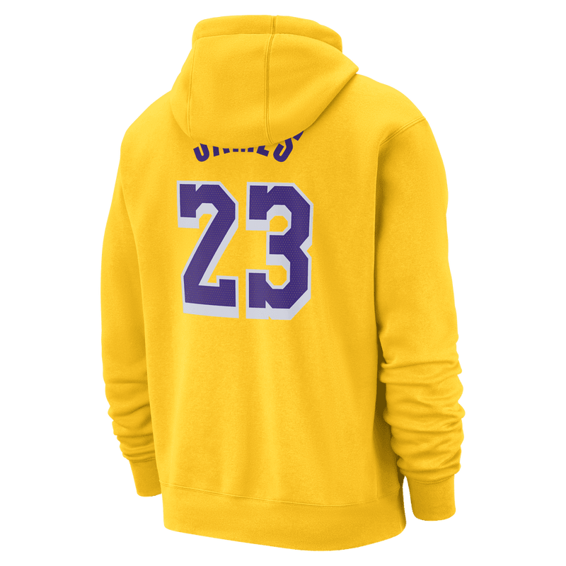 LeBron James Los Angeles Lakers Club Men's Nike NBA Pullover Hoodie 'Yellow'