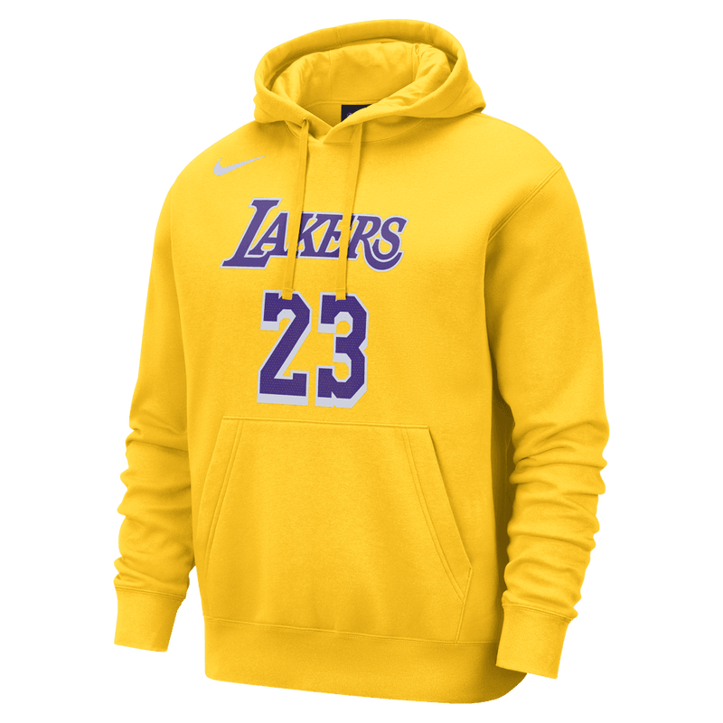 LeBron James Los Angeles Lakers Club Men's Nike NBA Pullover Hoodie 'Yellow'