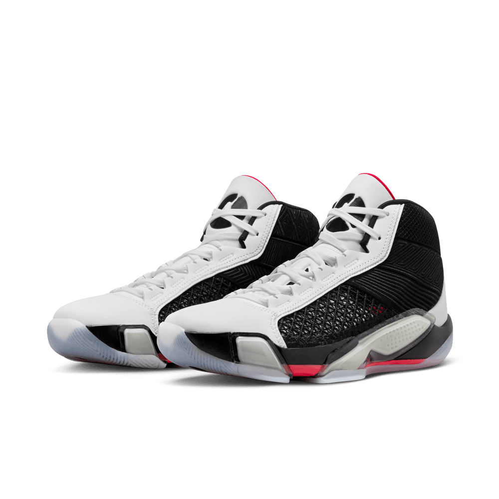 Red and black jordan basketball shoes sales