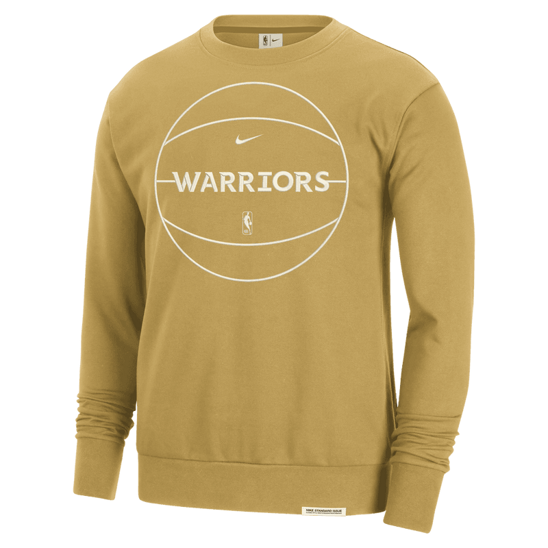 Golden State Warriors Nike Standard Men's Crewneck 'Gold/Ivory'