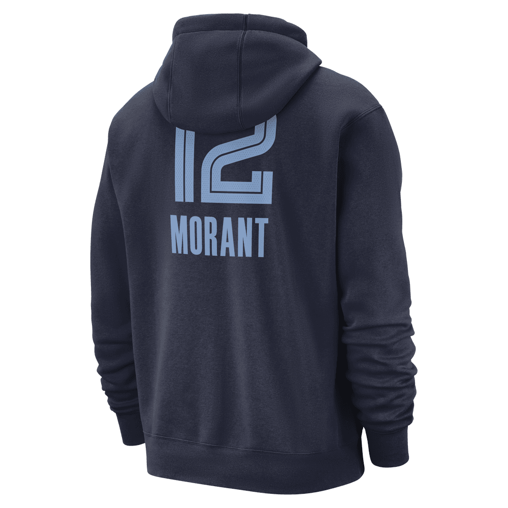 Ja Morant Memphis Grizzlies Club Men's Nike NBA Pullover Hoodie 'Navy'