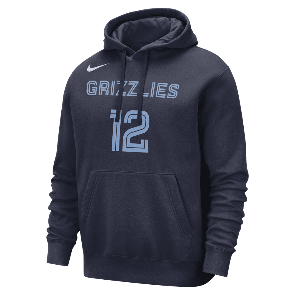 Ja Morant Memphis Grizzlies Club Men's Nike NBA Pullover Hoodie 'Navy'