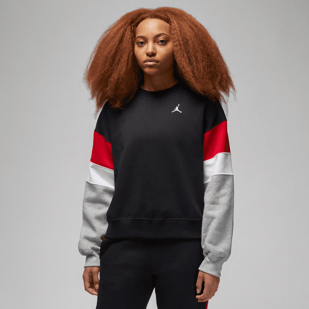 Jordan Brooklyn Fleece Women's Crewneck Sweatshirt 'Black/Grey/White' –  Bouncewear