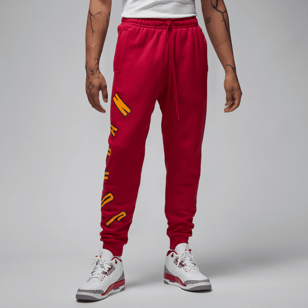 Jordan Flight MVP Men's Fleece Pants 'Cardinal Red/Sail'