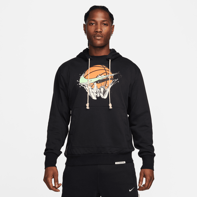 Nike Dri-FIT Standard Issue Men's Pullover Basketball Hoodie 'Black/Lime Blast'