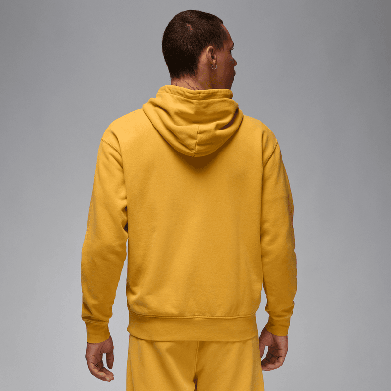 Jordan Essentials Men's Statement Fleece Washed Pullover Hoodie 'Yellow Ochre'