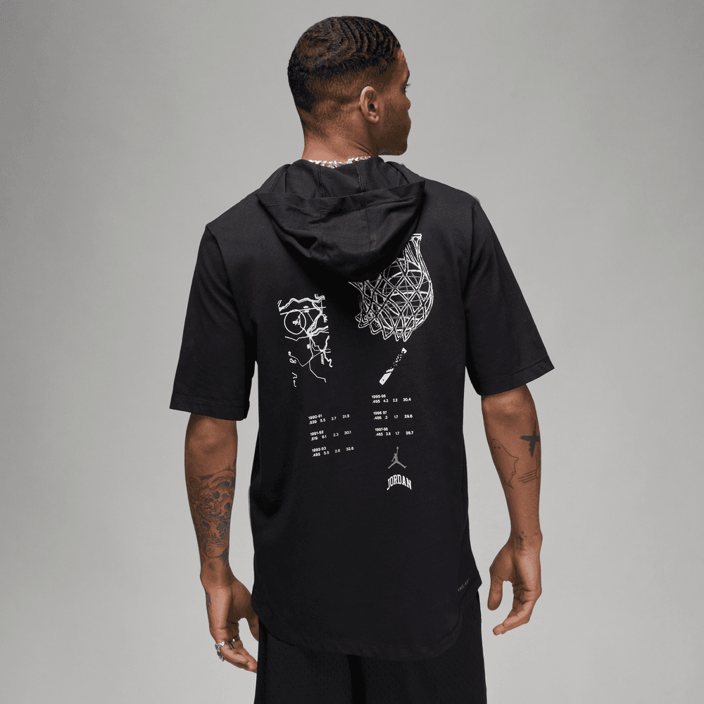 Jordan Sport Men's Hooded T-Shirt 'Black/Cool Grey'