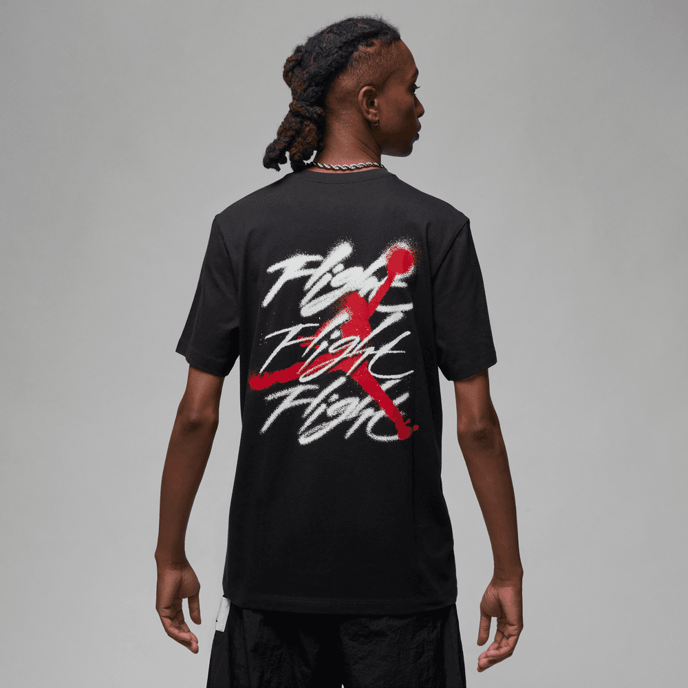 black white and red jordan shirt