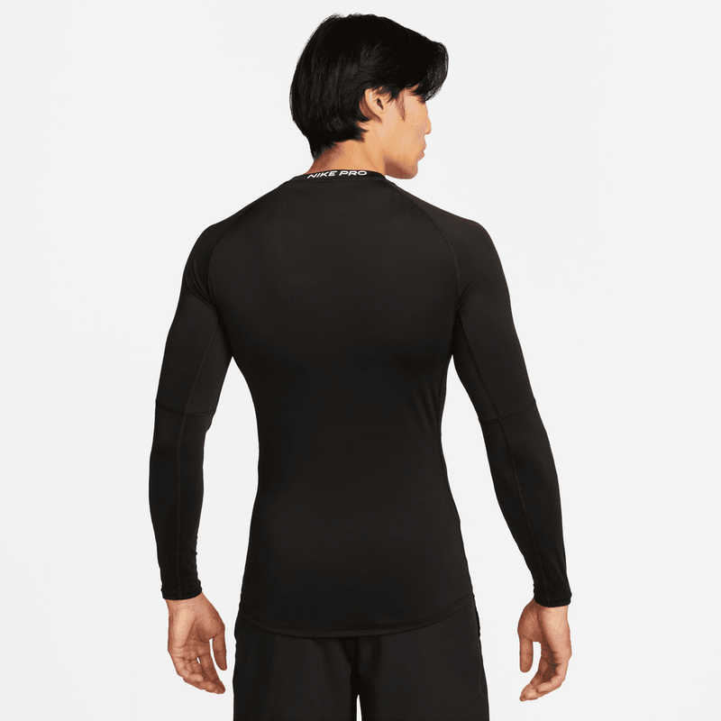 Nike Pro Men's Dri-FIT Tight Long-Sleeve Fitness Top 'Black/White'