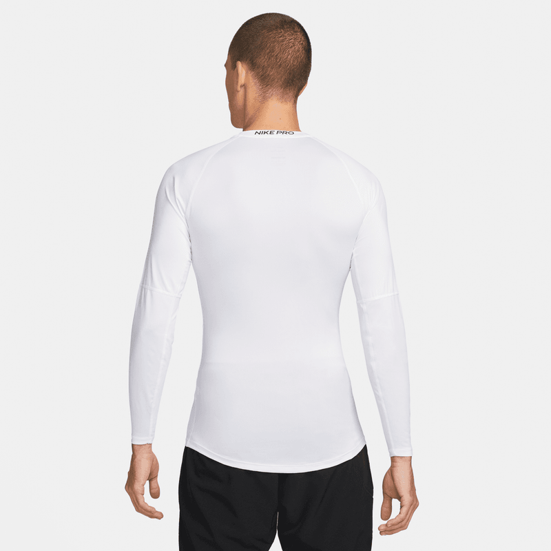 Nike Pro Men's Dri-FIT Tight Long-Sleeve Fitness Top 'White/Black'