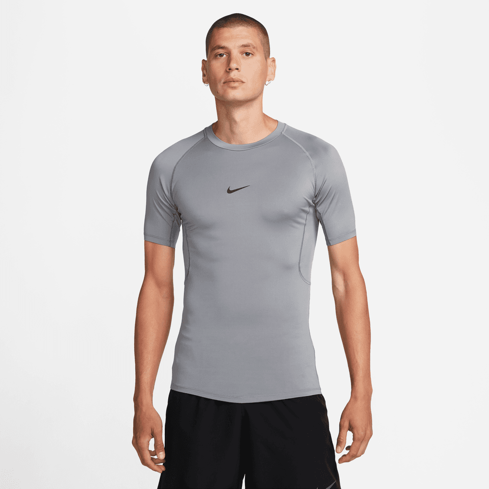 Nike Pro Men's Dri-FIT Tight Short-Sleeve Fitness Top 'Grey/Black