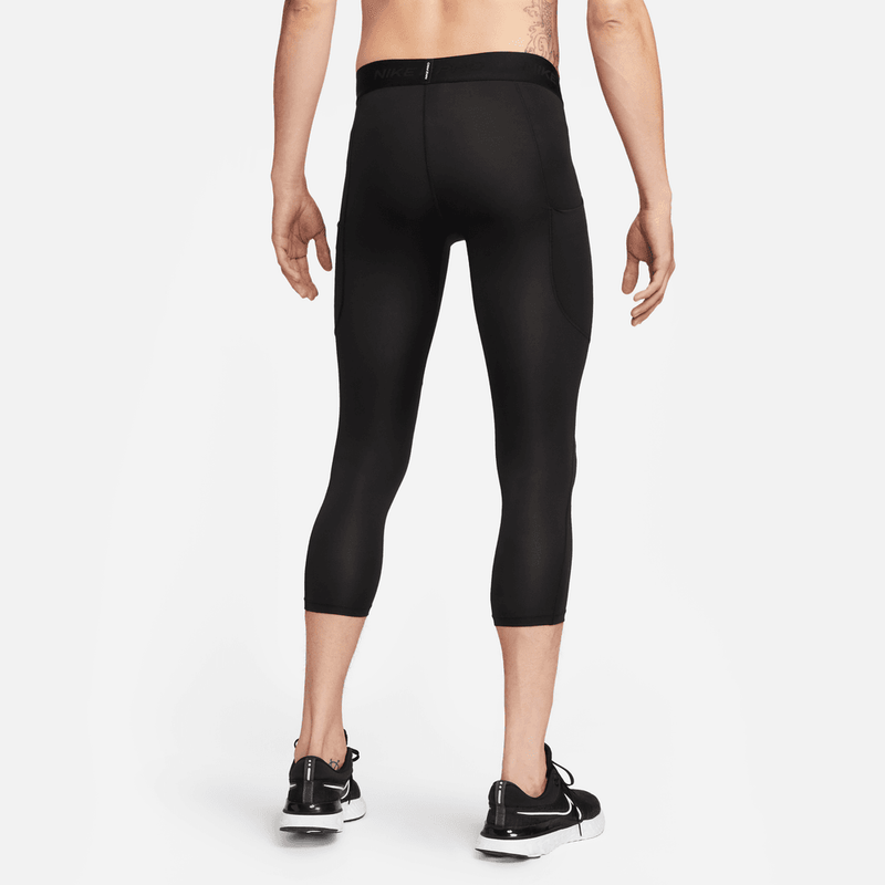 Nike Pro Men's Dri-FIT 3/4-Length Fitness Tights 'Black/White'