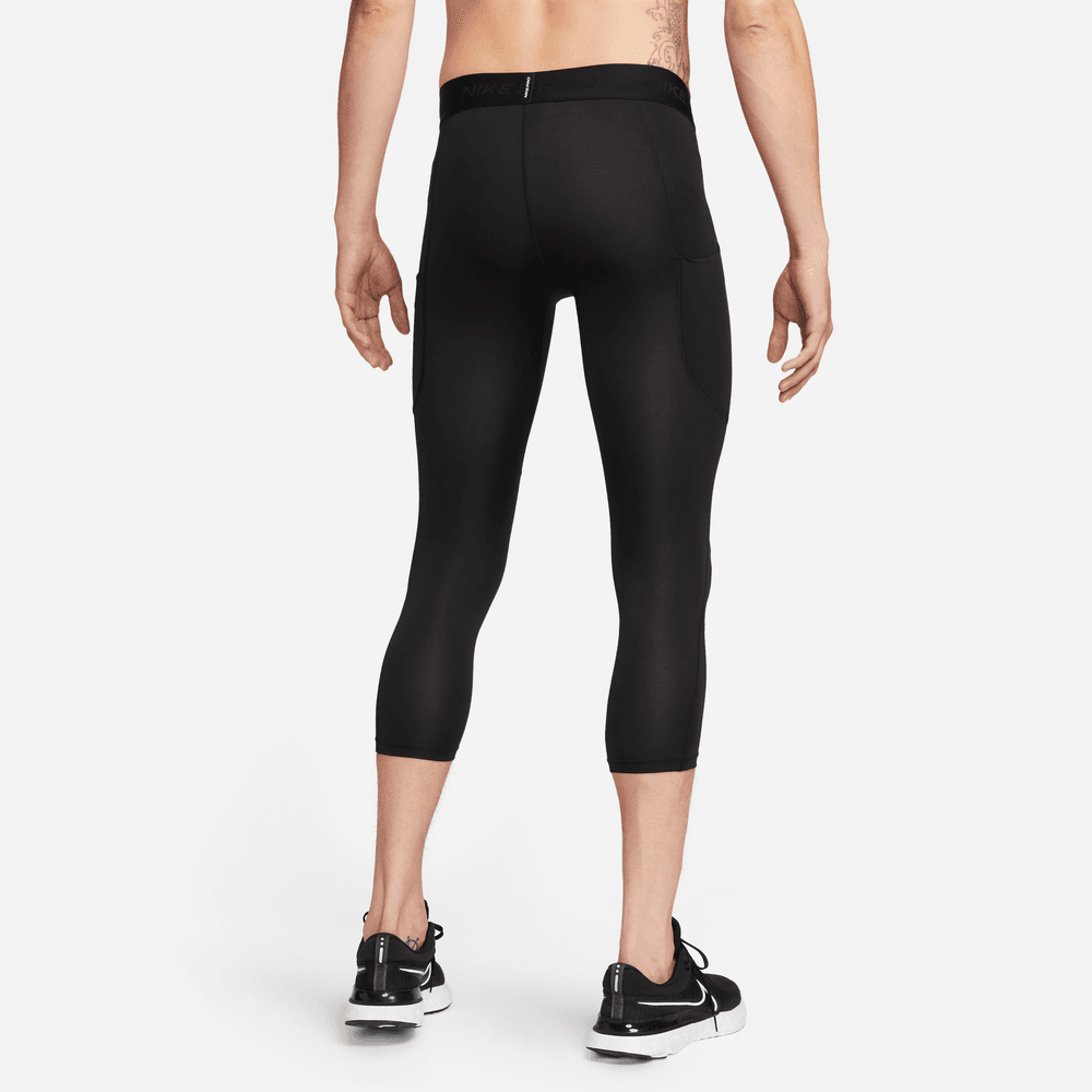 Nike Pro Men's Dri-FIT 3/4-Length Fitness Tights 'Black/White