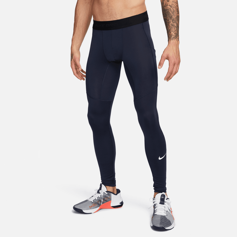 Nike Pro Men's Dri-FIT Fitness Tights 'Obsidian/White'