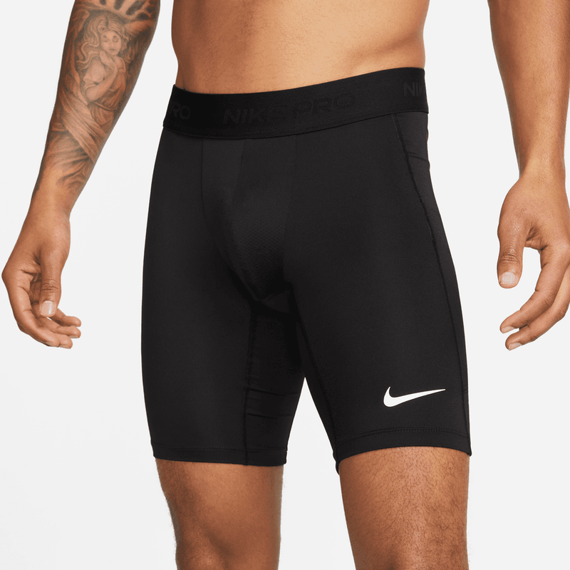 Nike Pro Men's Dri-FIT Long Fitness Shorts 'Black/White'