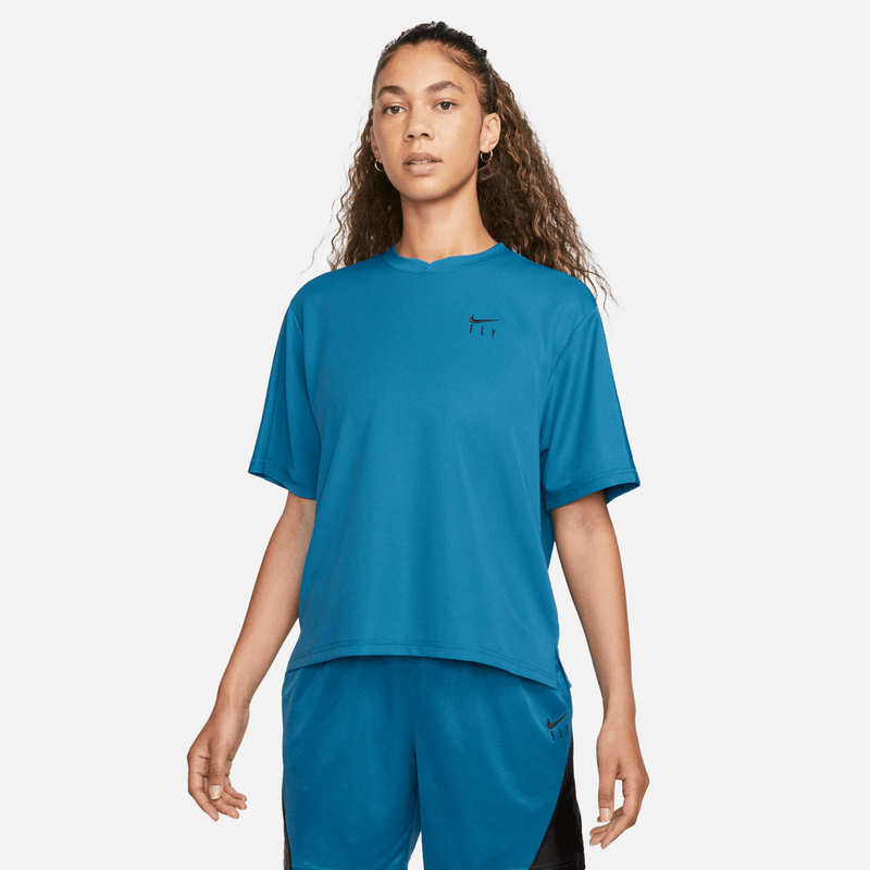 Nike Dri-FIT Warmup Women's Short-Sleeve Basketball Top 'Blue/Black'