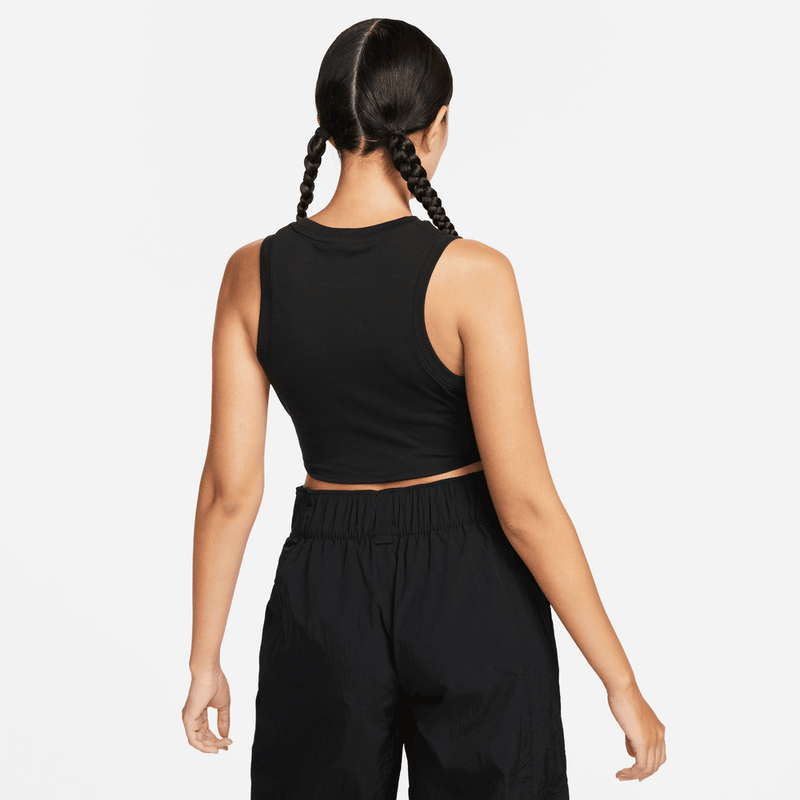Nike Sportswear Chill Knit Women's Tight Cropped Mini-Rib Tank Top 'Black/Sail'