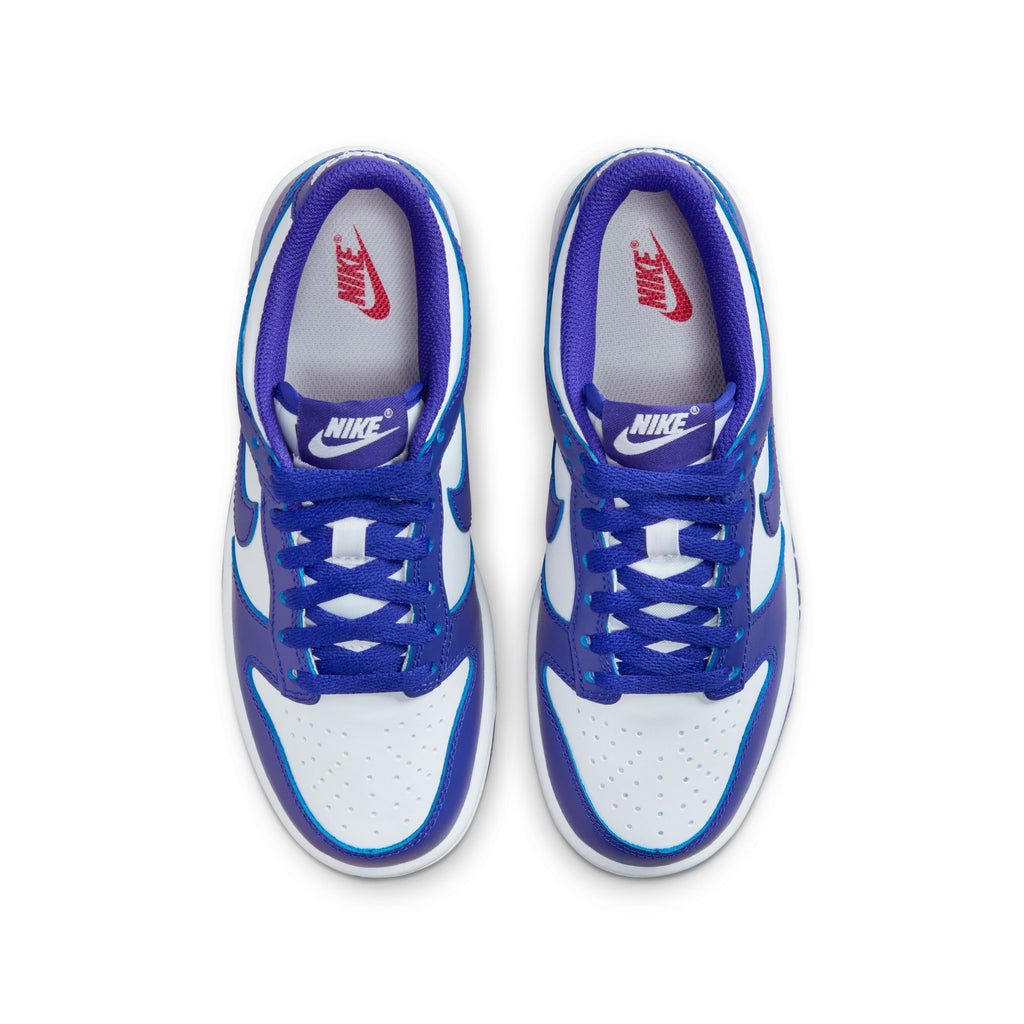 Nike Dunk Low Big Kids' Shoes (GS) 'White/Concord/Red'