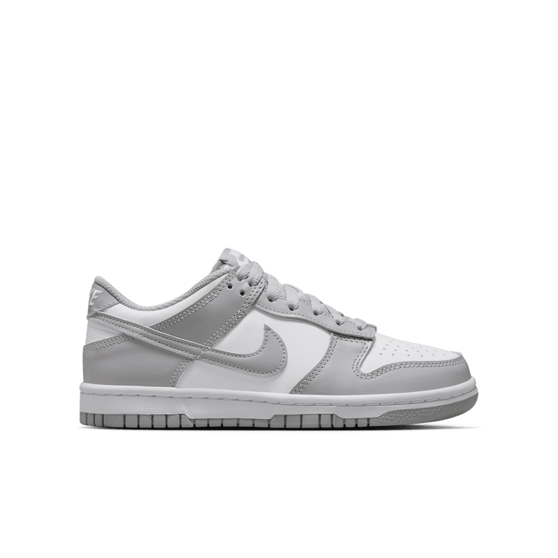 Nike Dunk Low Big Kids' Shoes (GS) 'White/Smoke Grey'