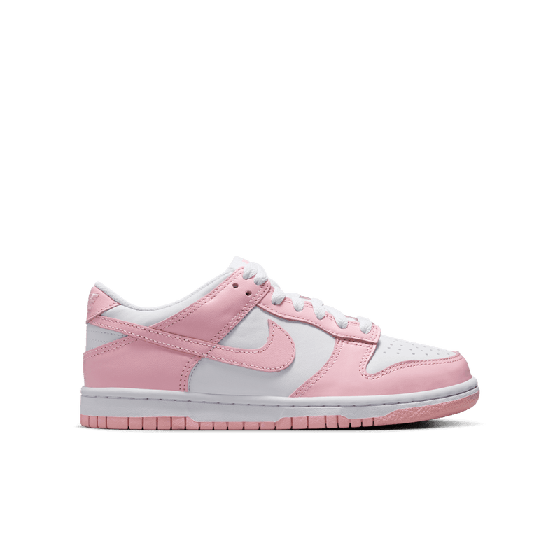 Nike Dunk Low Big Kids' Shoes (GS) 'White/Pink'