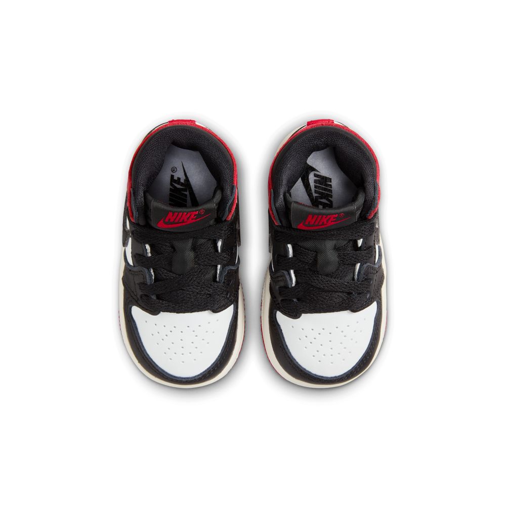 Jordan 1 Retro High OG "Black Toe" Baby/Toddler Shoes (TD) 'White/Black/Red/Sail'