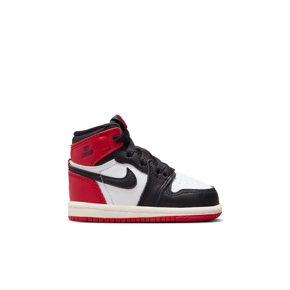 Jordan 1 Retro High OG "Black Toe" Baby/Toddler Shoes (TD) 'White/Black/Red/Sail'