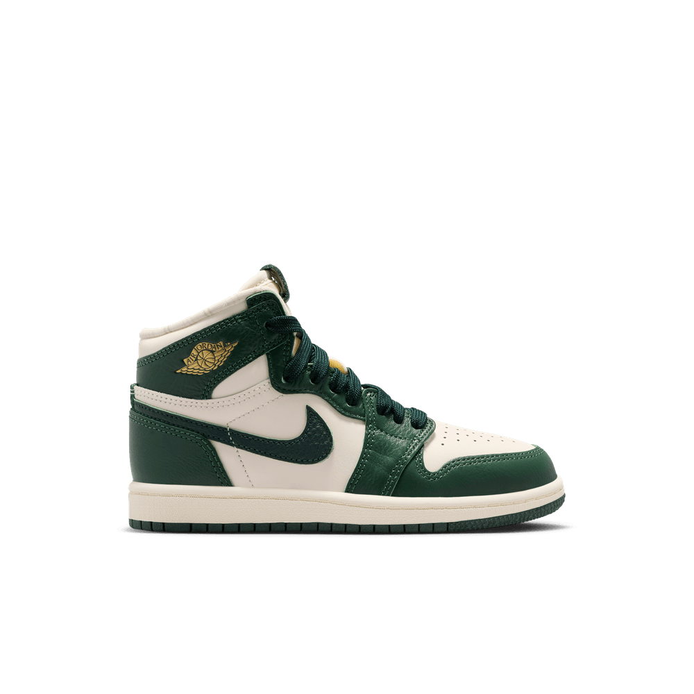 Jordan 1 Retro High OG Little Kids' Shoes (PS) 'Ivory/Green/Coconut Milk'