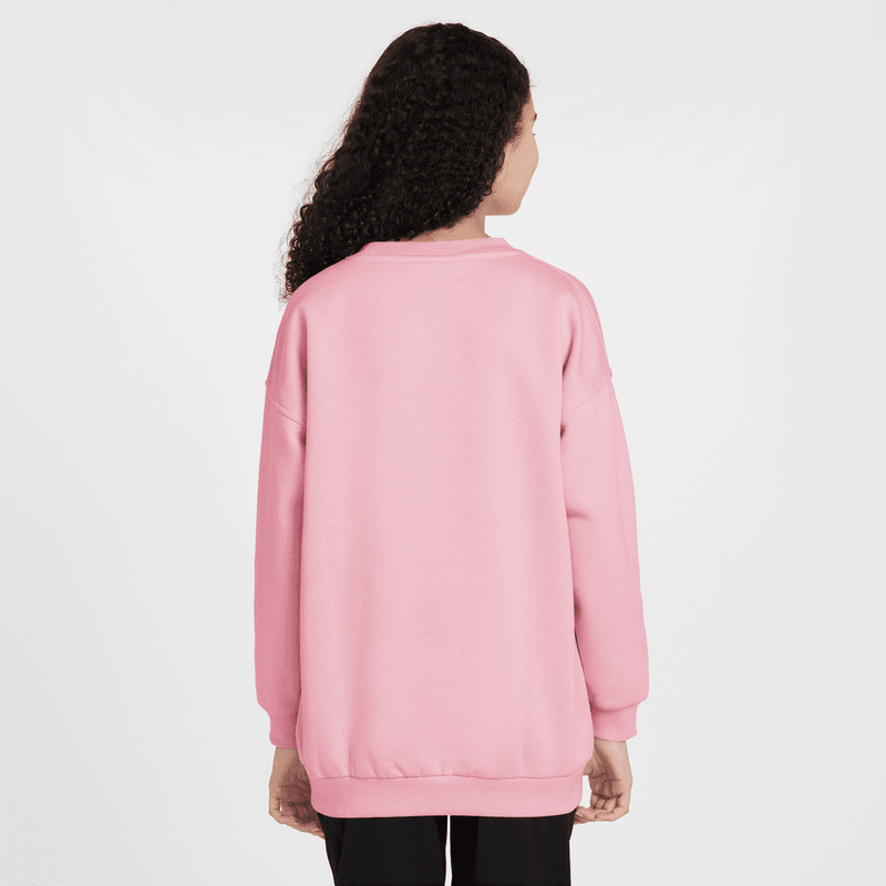 Nike Sportswear Club Fleece Big Kids' Oversized Sweatshirt 'Soft Pink'