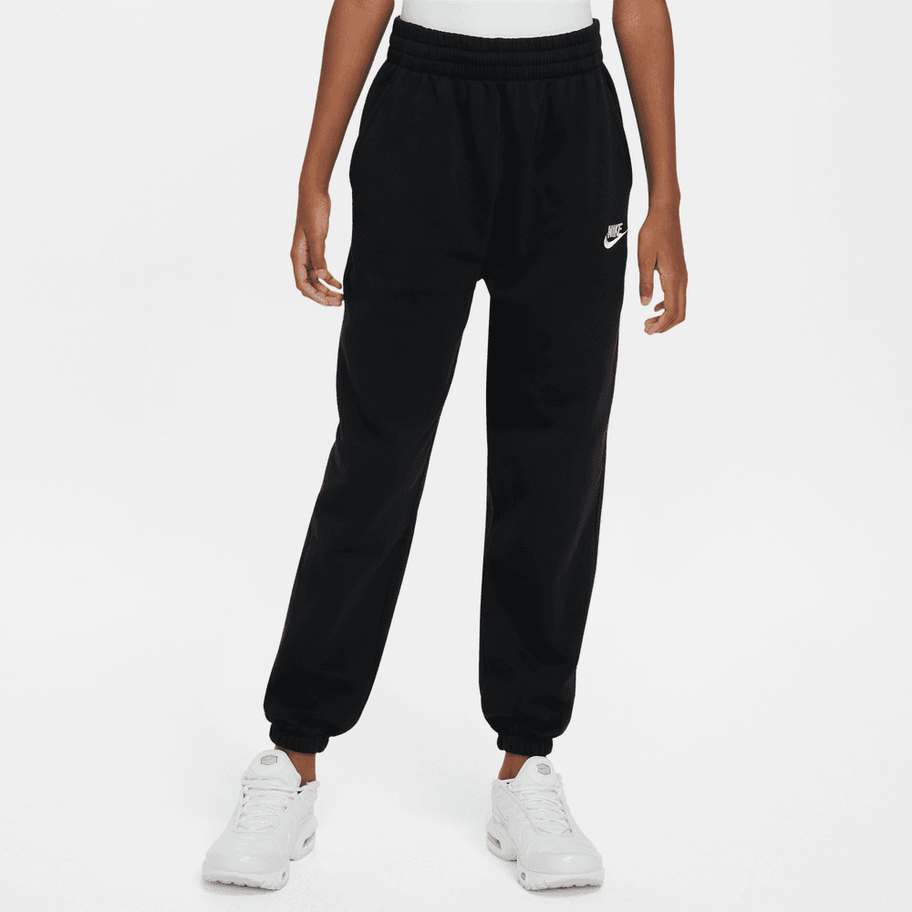 Nike Sportswear Club Fleece Big Kids' Loose Pants 'Black/White'