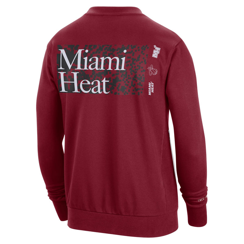 Miami Heat Standard Issue Men's Nike Dri-FIT NBA Crew-Neck Sweatshirt 'Tough Red'