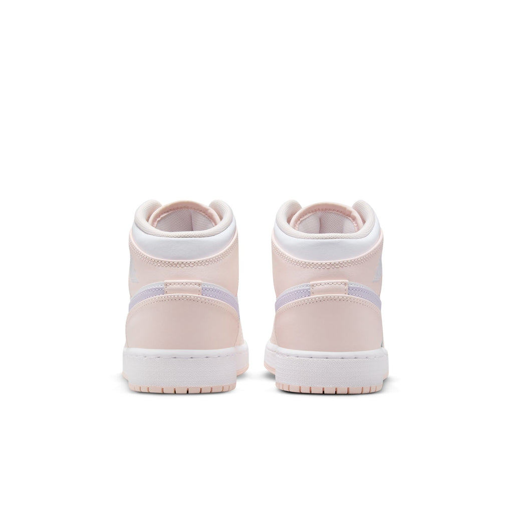 Air Jordan 1 Mid Big Kids' Shoes (GS)'Pink/Violet/White'