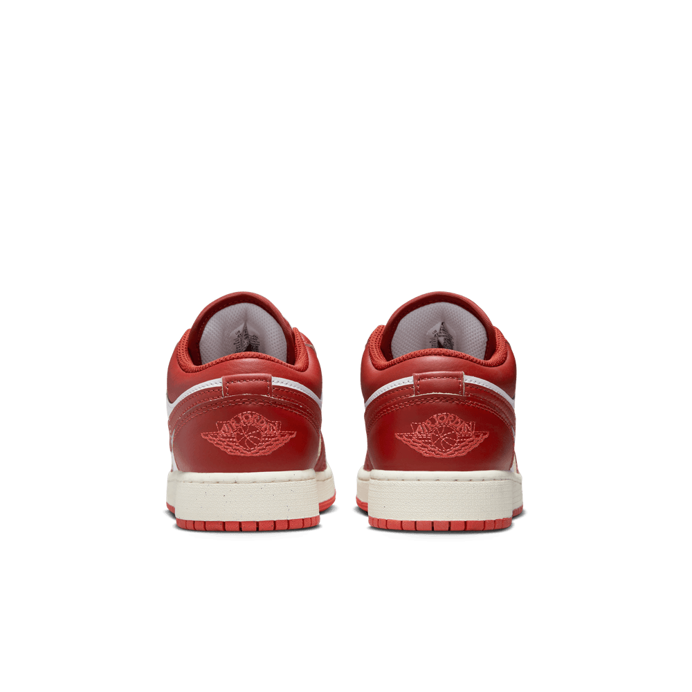 Air Jordan 1 Low SE Big Kids' Shoes (GS) 'White/Dune Red/Lobster'