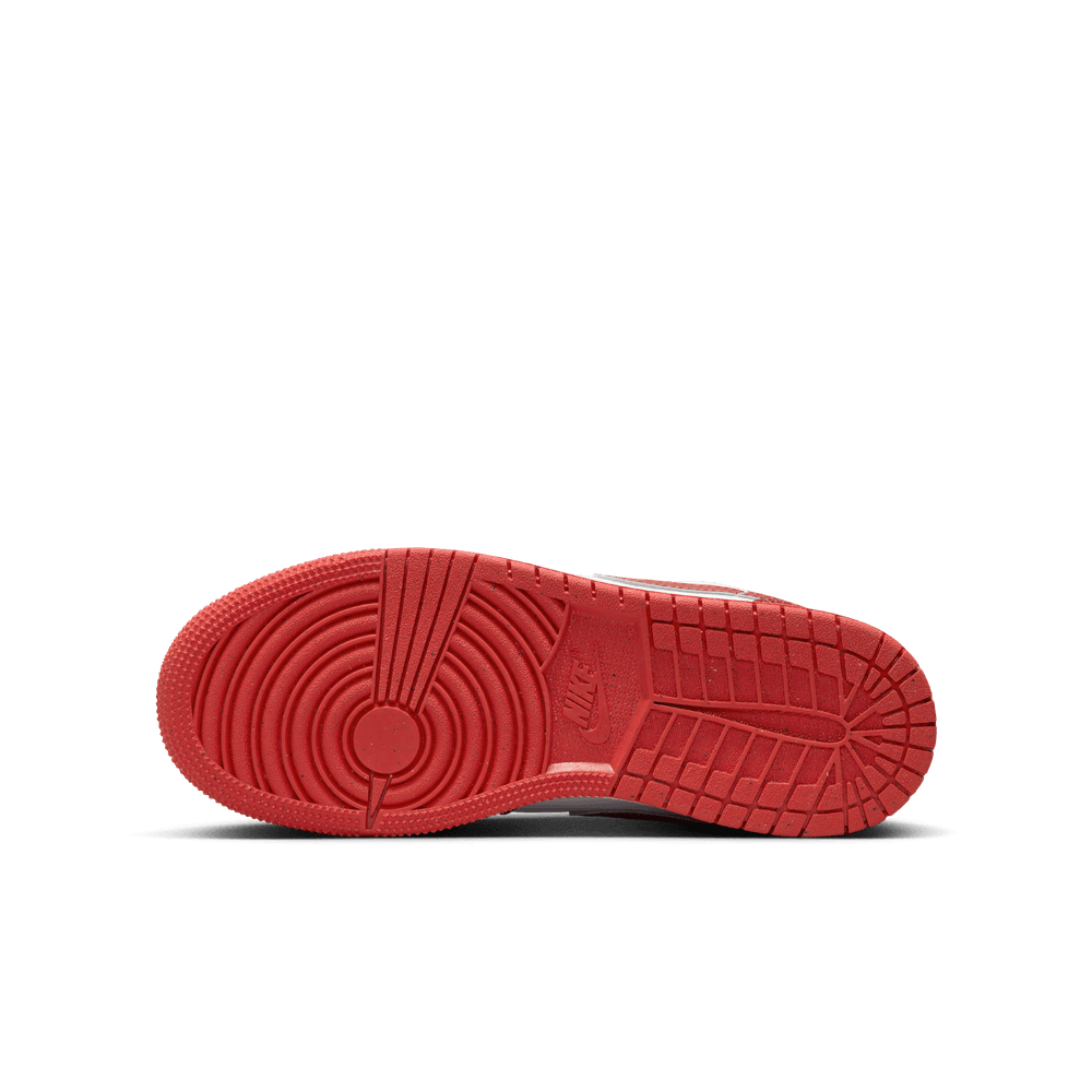 Air Jordan 1 Low SE Big Kids' Shoes (GS) 'White/Dune Red/Lobster'