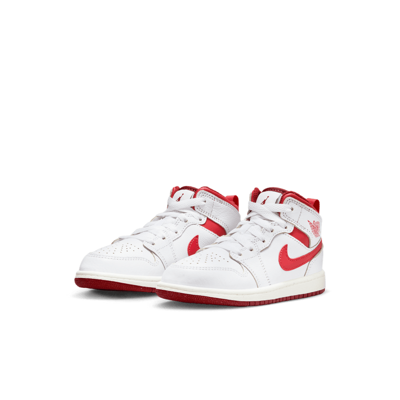 Jordan 1 Mid SE Little Kids' Shoes (PS) 'White/Lobster'
