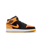 Air Jordan 1 Mid SE Big Kids' Shoes (GS) 'Black/Orange'