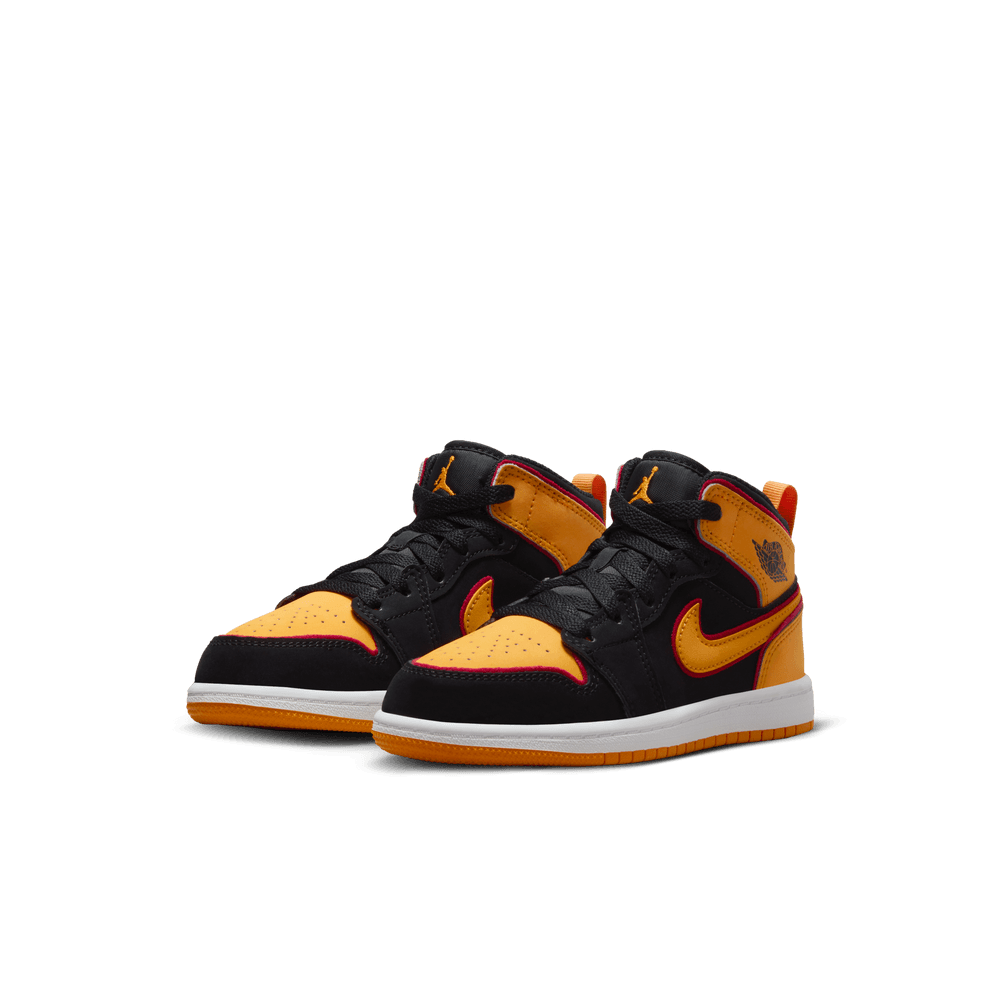 Jordan 1 Mid SE Little Kids' Shoes (PS) 'Black/Orange'